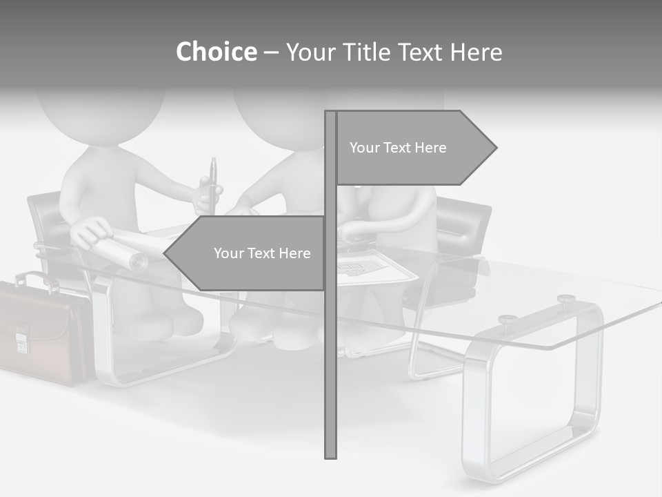 Three People Sitting At A Table With A Laptop PowerPoint Template