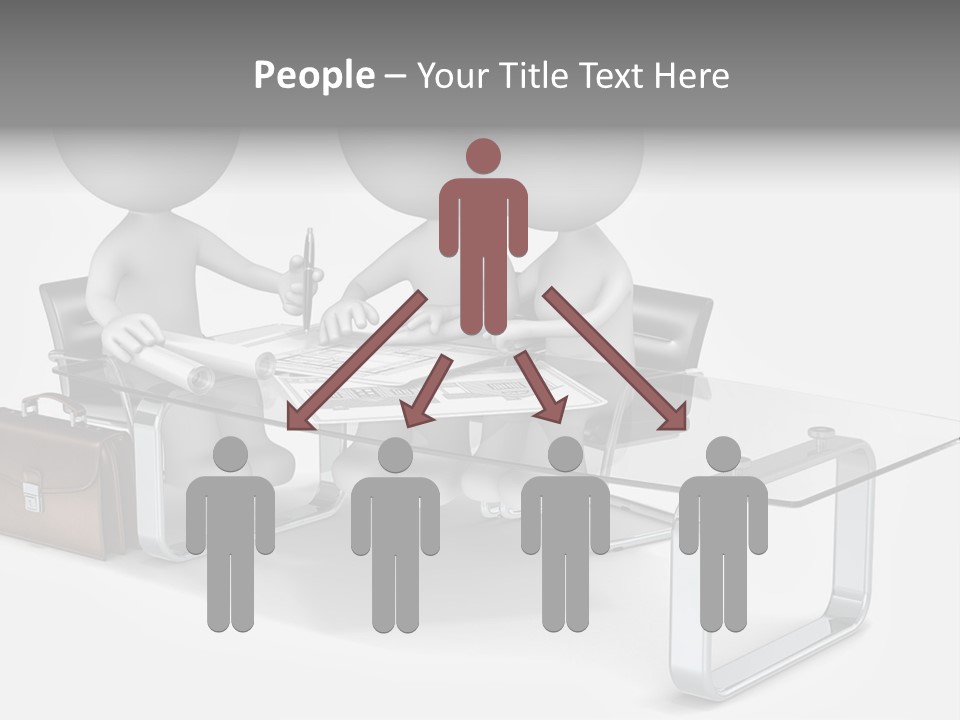 Three People Sitting At A Table With A Laptop PowerPoint Template