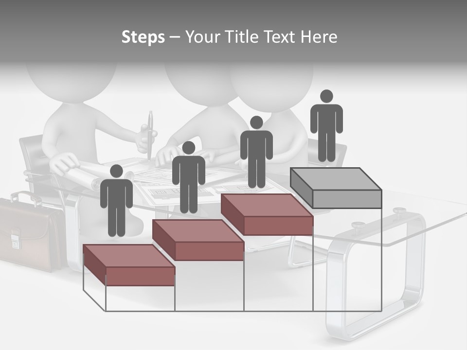 Three People Sitting At A Table With A Laptop PowerPoint Template