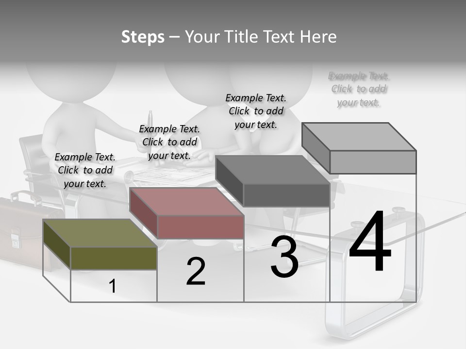 Three People Sitting At A Table With A Laptop PowerPoint Template