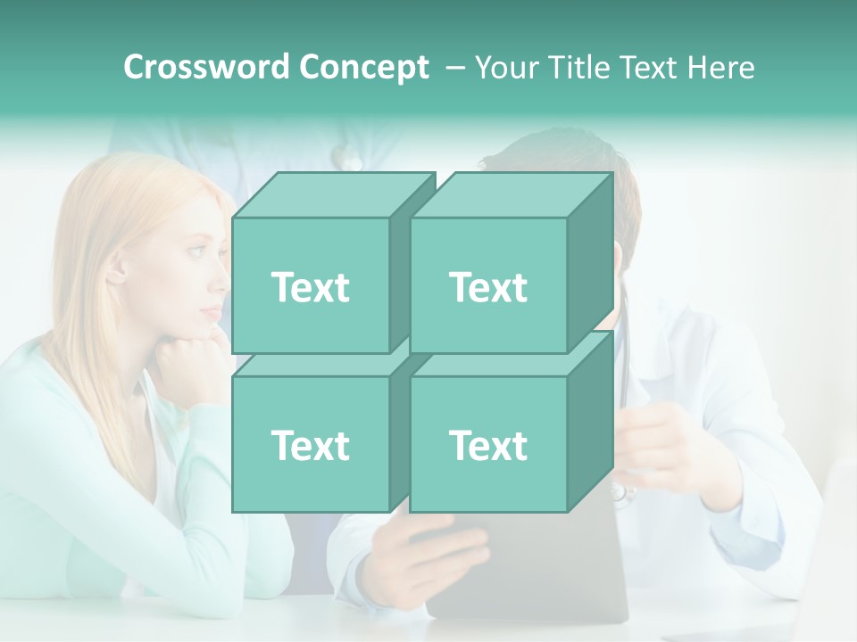 A Doctor And A Patient Discussing Something On A Clipboard PowerPoint Template