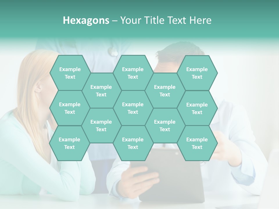 A Doctor And A Patient Discussing Something On A Clipboard PowerPoint Template