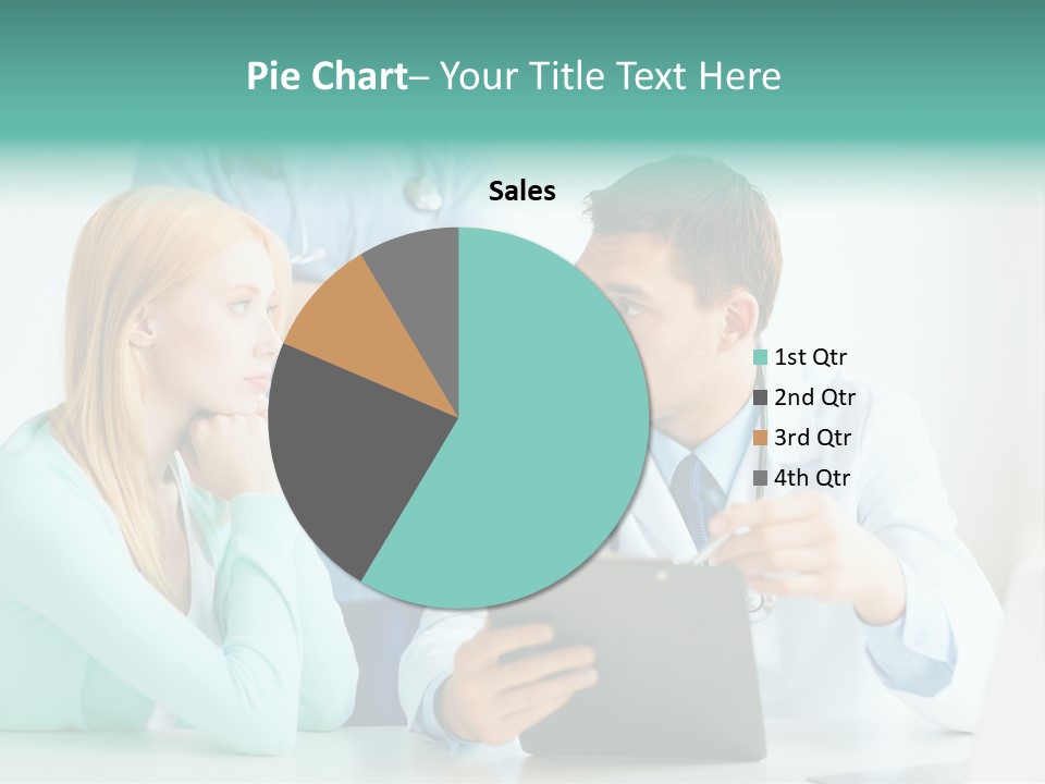 A Doctor And A Patient Discussing Something On A Clipboard PowerPoint Template