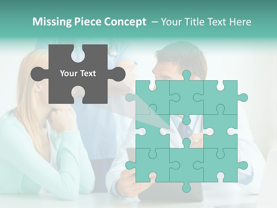 A Doctor And A Patient Discussing Something On A Clipboard PowerPoint Template