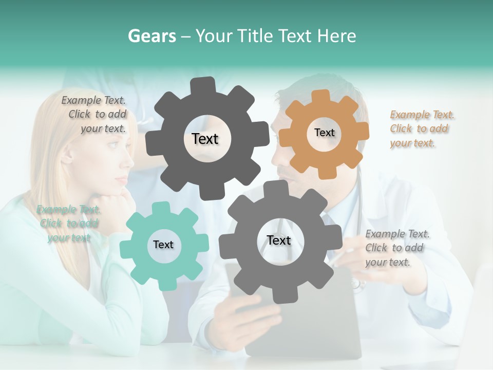 A Doctor And A Patient Discussing Something On A Clipboard PowerPoint Template