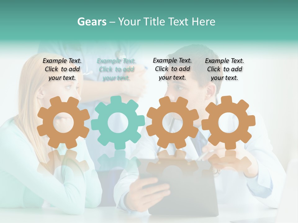 A Doctor And A Patient Discussing Something On A Clipboard PowerPoint Template