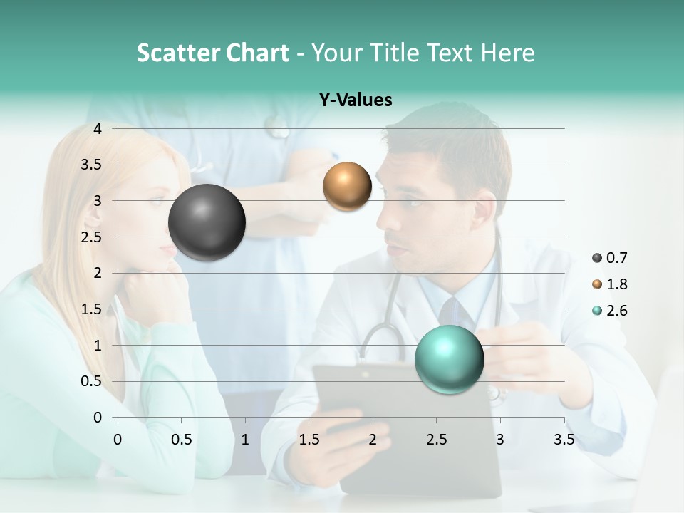 A Doctor And A Patient Discussing Something On A Clipboard PowerPoint Template