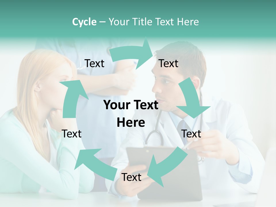 A Doctor And A Patient Discussing Something On A Clipboard PowerPoint Template