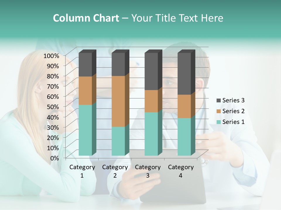 A Doctor And A Patient Discussing Something On A Clipboard PowerPoint Template