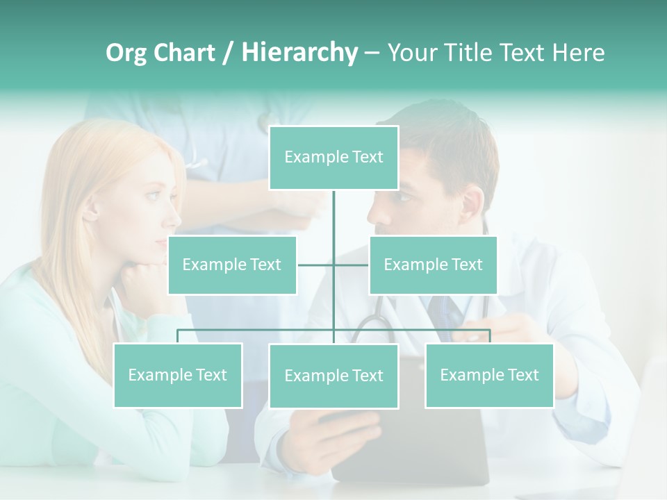 A Doctor And A Patient Discussing Something On A Clipboard PowerPoint Template