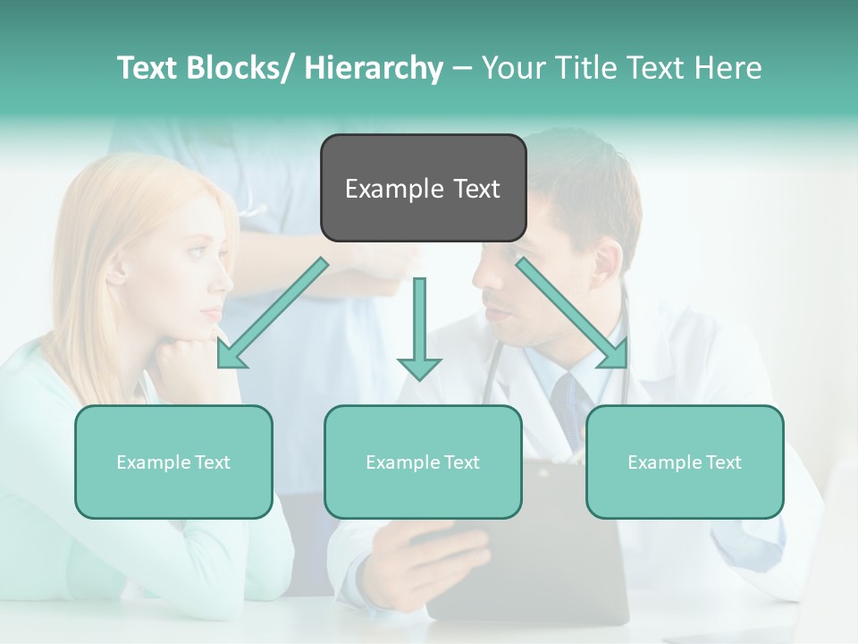 A Doctor And A Patient Discussing Something On A Clipboard PowerPoint Template