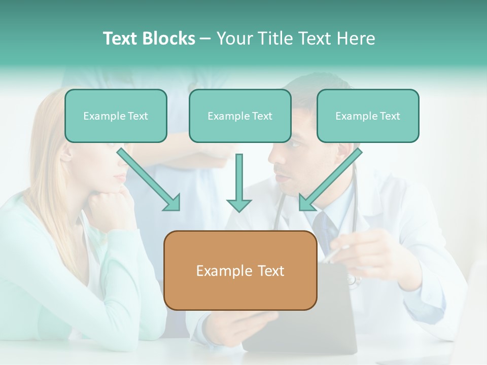 A Doctor And A Patient Discussing Something On A Clipboard PowerPoint Template