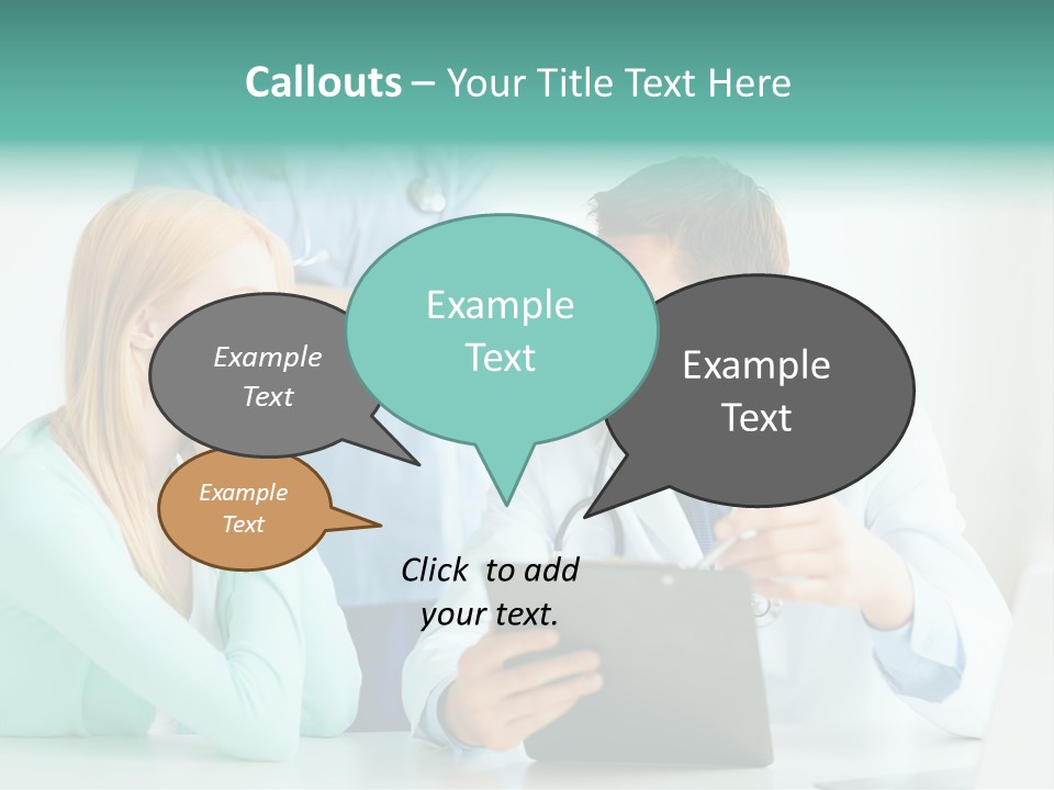 A Doctor And A Patient Discussing Something On A Clipboard PowerPoint Template