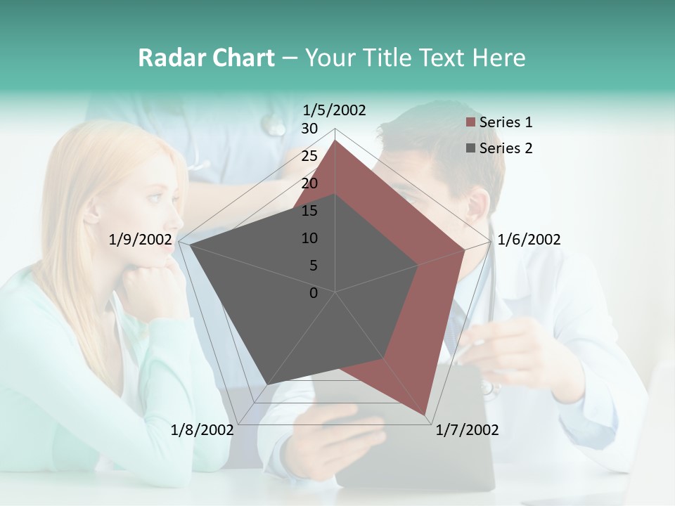 A Doctor And A Patient Discussing Something On A Clipboard PowerPoint Template