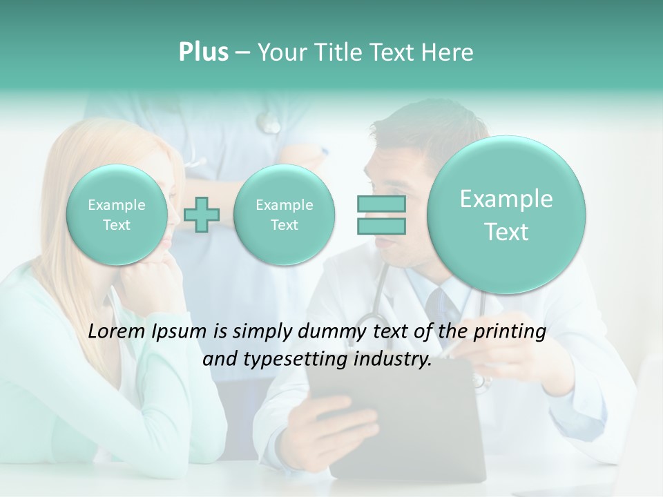 A Doctor And A Patient Discussing Something On A Clipboard PowerPoint Template