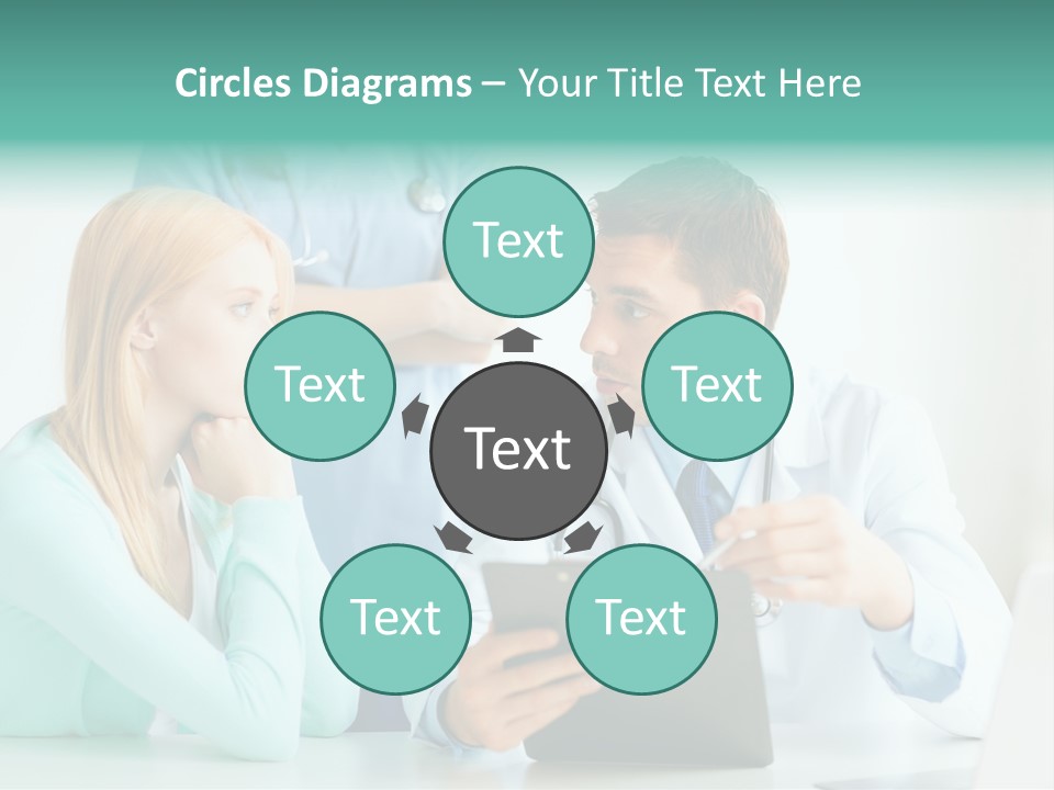 A Doctor And A Patient Discussing Something On A Clipboard PowerPoint Template