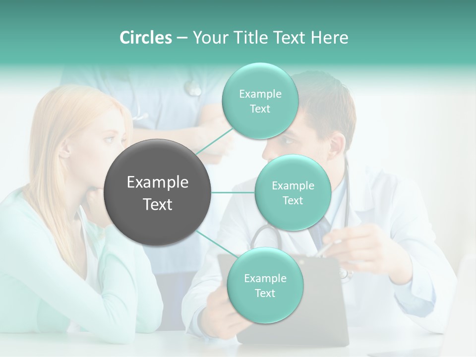 A Doctor And A Patient Discussing Something On A Clipboard PowerPoint Template