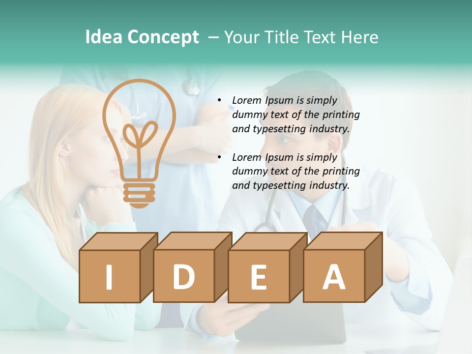 A Doctor And A Patient Discussing Something On A Clipboard PowerPoint Template
