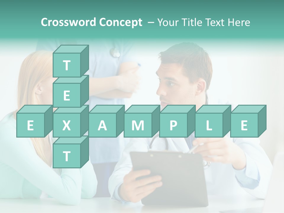 A Doctor And A Patient Discussing Something On A Clipboard PowerPoint Template