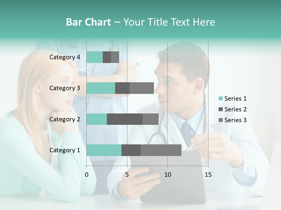A Doctor And A Patient Discussing Something On A Clipboard PowerPoint Template