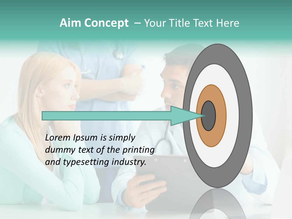 A Doctor And A Patient Discussing Something On A Clipboard PowerPoint Template