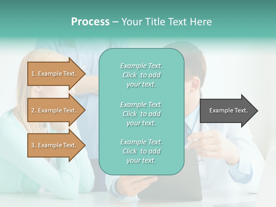 A Doctor And A Patient Discussing Something On A Clipboard PowerPoint Template