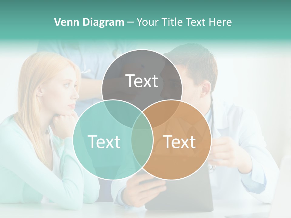 A Doctor And A Patient Discussing Something On A Clipboard PowerPoint Template