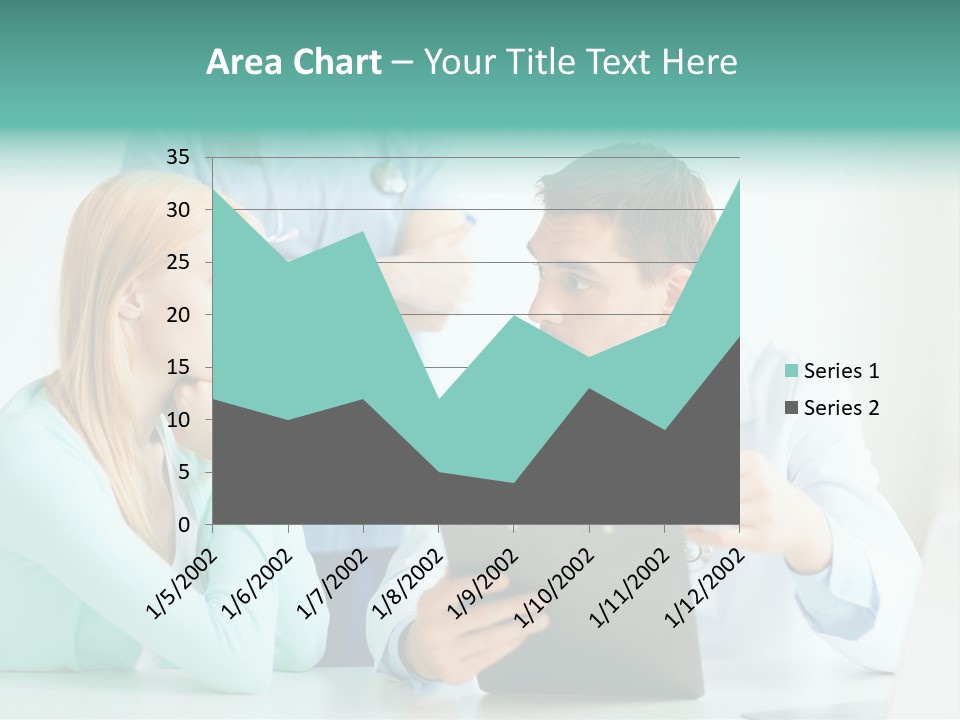 A Doctor And A Patient Discussing Something On A Clipboard PowerPoint Template