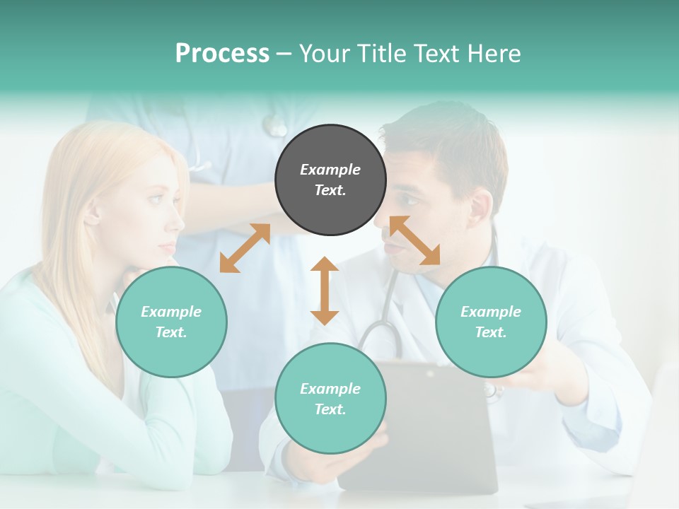 A Doctor And A Patient Discussing Something On A Clipboard PowerPoint Template