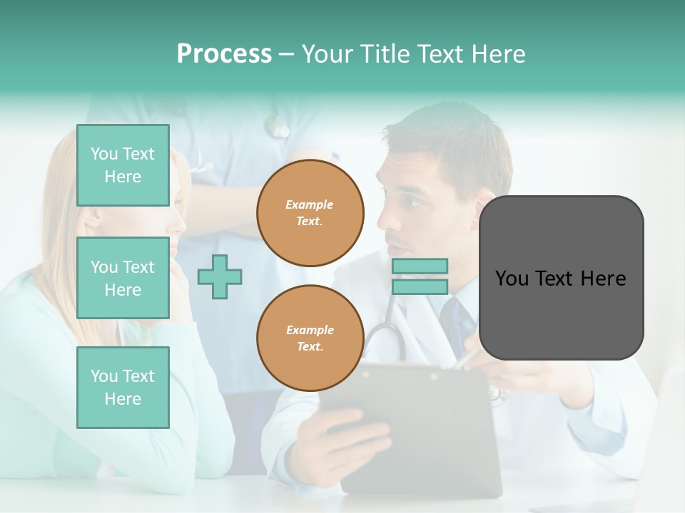 A Doctor And A Patient Discussing Something On A Clipboard PowerPoint Template