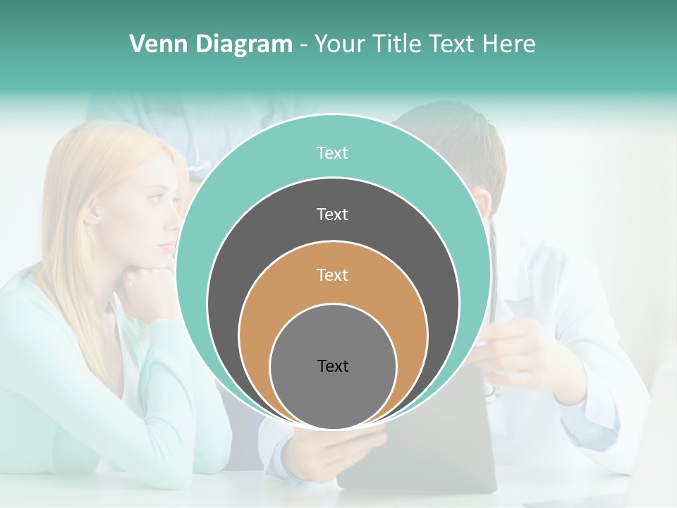 A Doctor And A Patient Discussing Something On A Clipboard PowerPoint Template