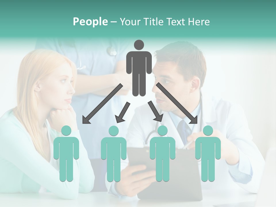 A Doctor And A Patient Discussing Something On A Clipboard PowerPoint Template