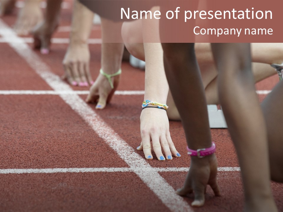 Adult Track Hand PowerPoint Template