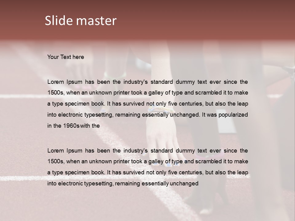 Adult Track Hand PowerPoint Template