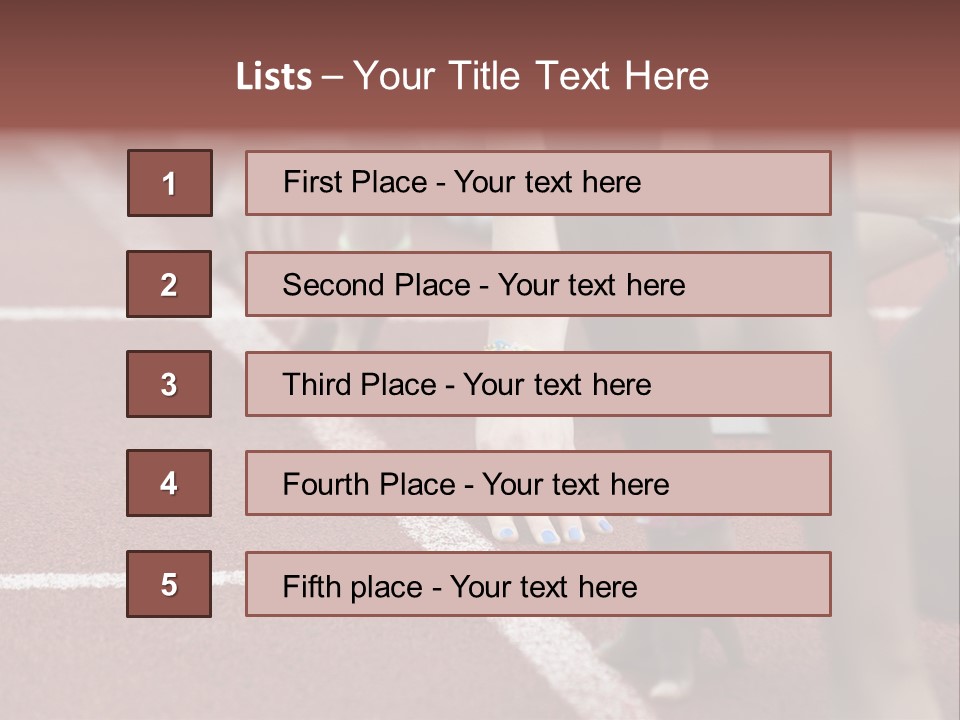 Adult Track Hand PowerPoint Template