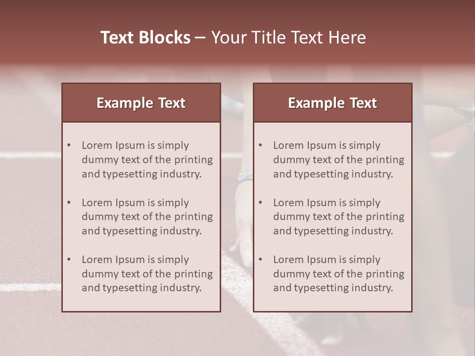 Adult Track Hand PowerPoint Template