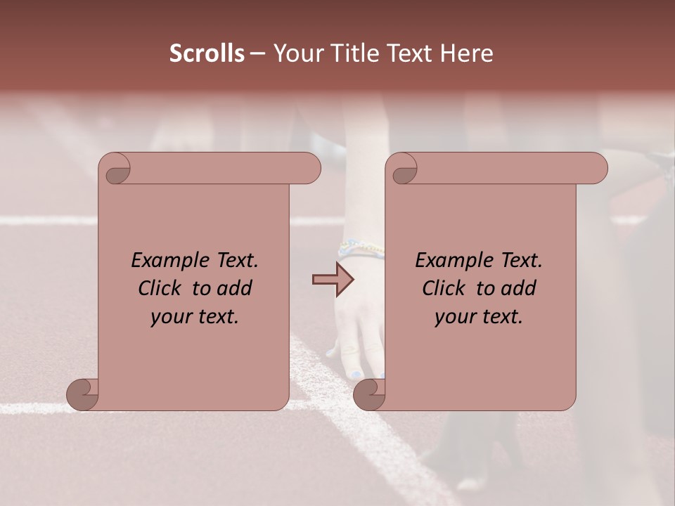 Adult Track Hand PowerPoint Template