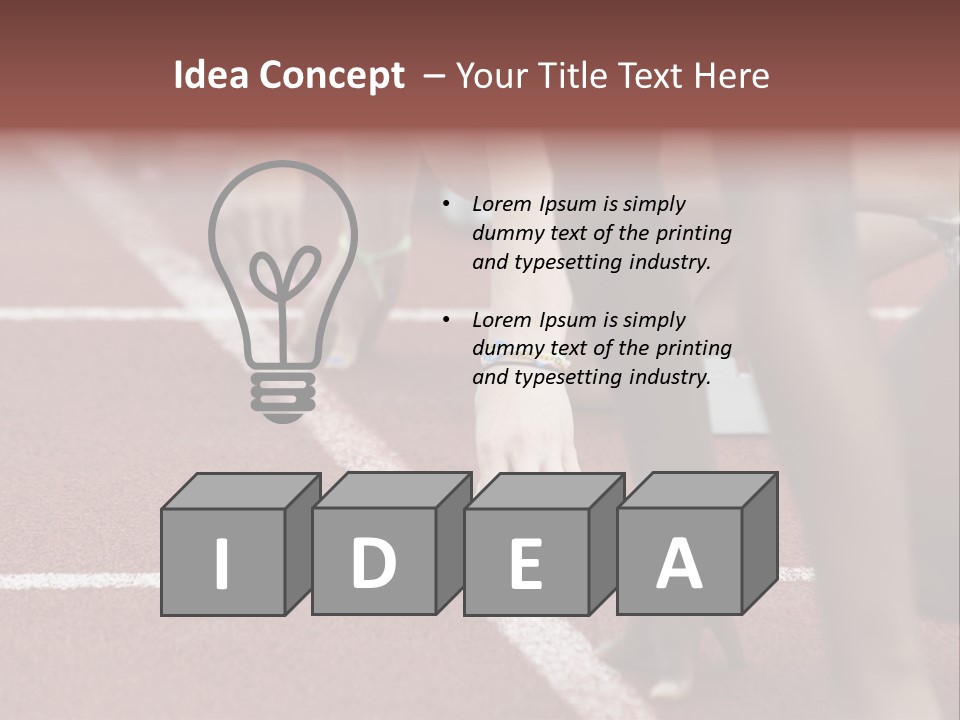 Adult Track Hand PowerPoint Template