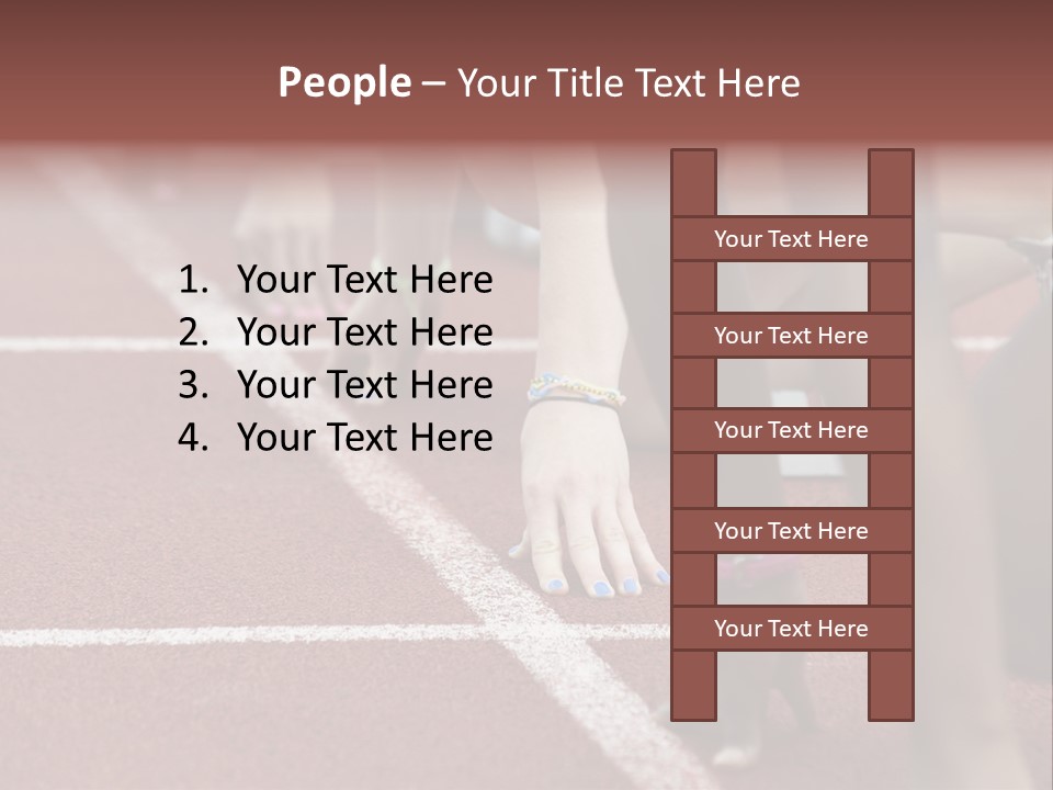 Adult Track Hand PowerPoint Template