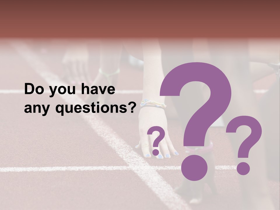 Adult Track Hand PowerPoint Template