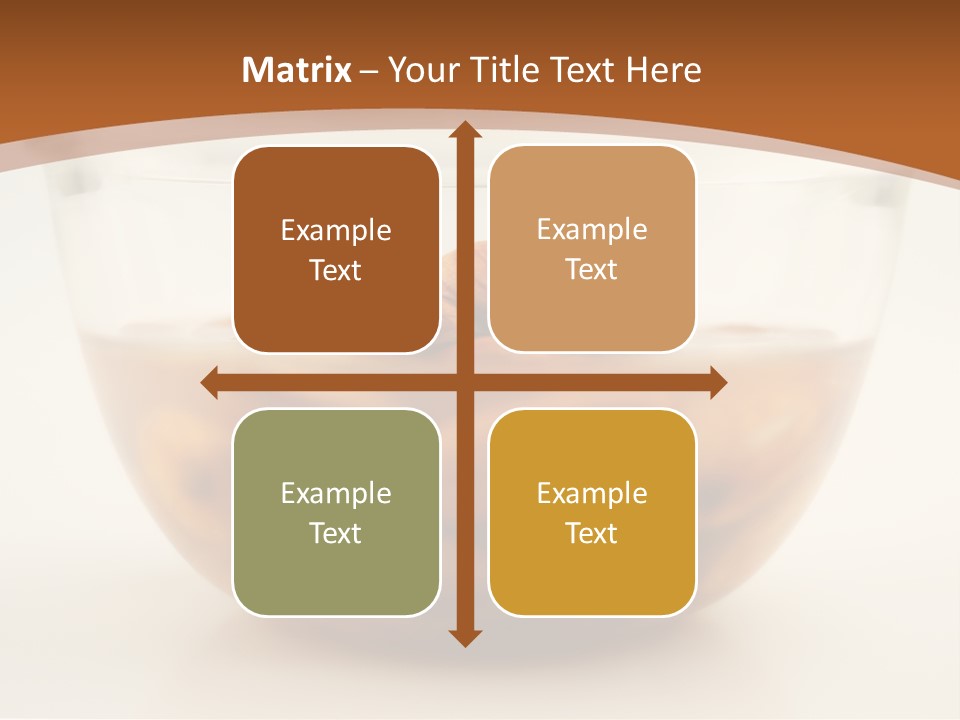 A Glass Bowl Filled With Almonds On Top Of A Table PowerPoint Template
