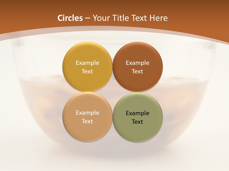 A Glass Bowl Filled With Almonds On Top Of A Table PowerPoint Template