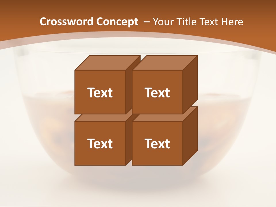 A Glass Bowl Filled With Almonds On Top Of A Table PowerPoint Template