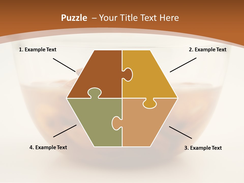 A Glass Bowl Filled With Almonds On Top Of A Table PowerPoint Template