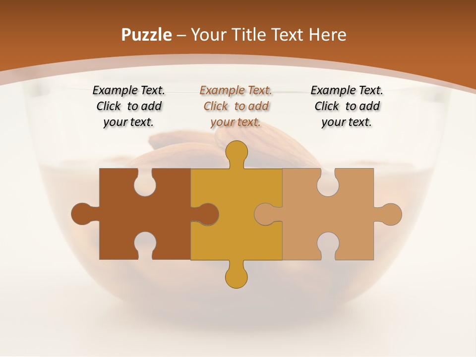 A Glass Bowl Filled With Almonds On Top Of A Table PowerPoint Template