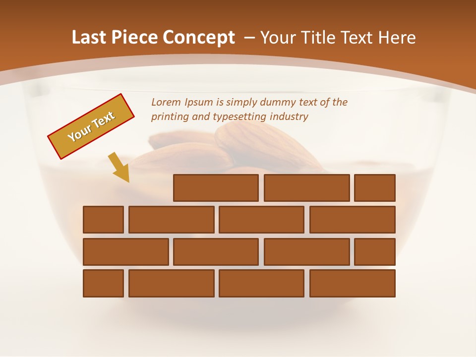 A Glass Bowl Filled With Almonds On Top Of A Table PowerPoint Template