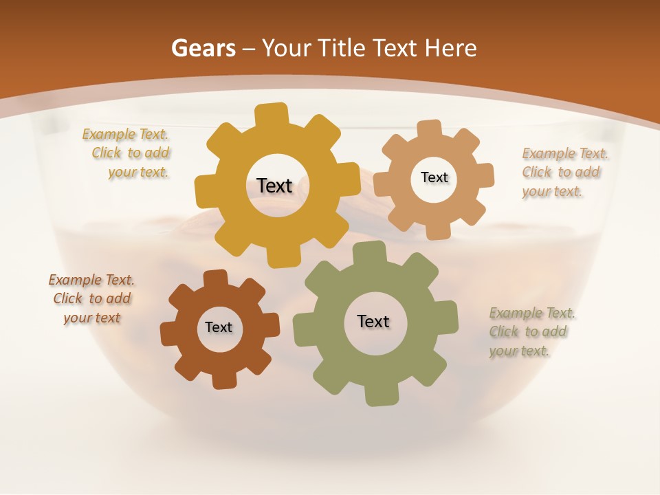 A Glass Bowl Filled With Almonds On Top Of A Table PowerPoint Template