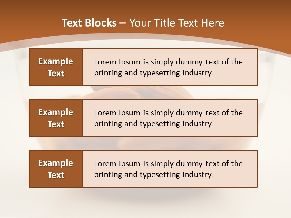 A Glass Bowl Filled With Almonds On Top Of A Table PowerPoint Template