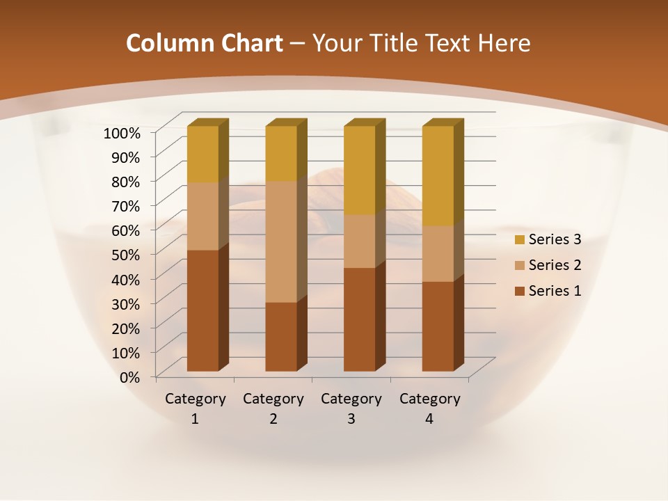 A Glass Bowl Filled With Almonds On Top Of A Table PowerPoint Template