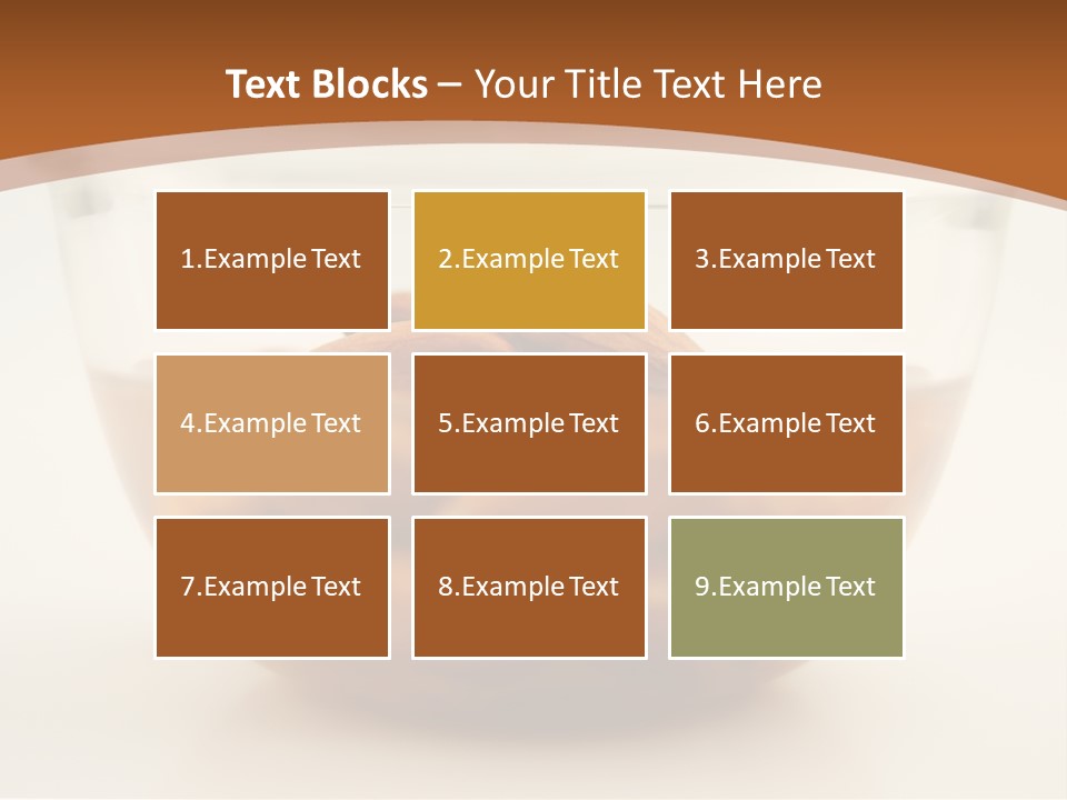 A Glass Bowl Filled With Almonds On Top Of A Table PowerPoint Template